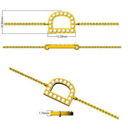 Natural Round Cut Diamond Initial D Letter Chain Bracelet in Platinum with Lobster Claw in 10K/14K gold and platinum with certified lab-grown or natural diamonds
