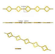 Lab Grown Diamond Four Leaf Clover Bracelet in 10K/14K gold and platinum with certified lab-grown or natural diamonds