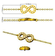 Natural Diamond Infinity Bracelet in 10K/14K gold and platinum with certified lab-grown or natural diamonds