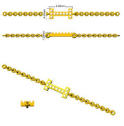 Trendy Round Cut Natural Diamond Initial I Letter Chain Bracelet in Platinum with Lobster Clasp in 10K/14K gold and platinum with certified lab-grown or natural diamonds