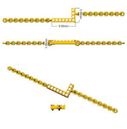 Natural Round Cut Diamond Initial L Letter Bracelet - Pave Set Lobster Claw in 10K/14K gold and platinum with certified lab-grown or natural diamonds