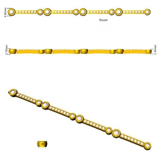 Lab Grown Diamond Station Bracelet in 10K/14K gold and platinum with certified lab-grown or natural diamonds