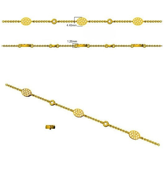 Lab Grown Diamond Pave Set Diamond Bracelet - Round Cut Bezel Set Chain in 10K/14K gold and platinum with certified lab-grown or natural diamonds