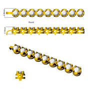 Round Lab Grown Diamond Tennis Bracelet in Prong Set with Secure Box Clasp in 10K/14K gold and platinum with certified lab-grown or natural diamonds