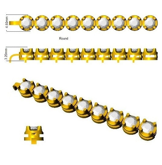 Round Lab Grown Diamond Tennis Bracelet in Prong Set with Secure Box Clasp in 10K/14K gold and platinum with certified lab-grown or natural diamonds