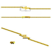 Solid Gold Natural Diamond Lightning Bolt Charm Bracelet in 10K/14K gold and platinum with certified lab-grown or natural diamonds