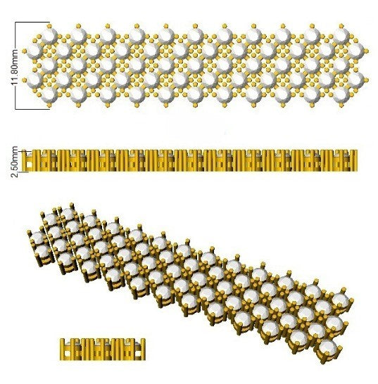 Multi Row Natural Diamond Tennis Bracelet with Box Clasp & Safety Lock in 10K/14K gold and platinum with certified lab-grown or natural diamonds