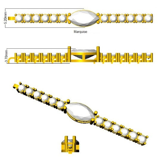 Lab Grown Diamond Tennis Bracelet in 10K/14K gold and platinum with certified lab-grown or natural diamonds