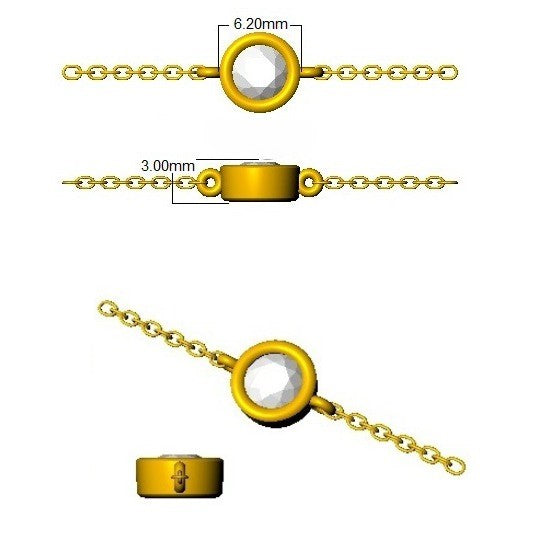 Natural Diamond Solitaire Bracelet in 10K/14K gold and platinum with certified lab-grown or natural diamonds