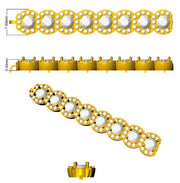 12.70Ct Lab Created Fancy Halo Diamond Tennis Bracelet - Prong Pave Set in 10K/14K gold and platinum with certified lab-grown or natural diamonds