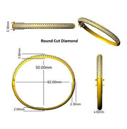Premium Platinum Natural Diamond Pave Set Hinged Bangle with Secure Lock in 10K/14K gold and platinum with certified lab-grown or natural diamonds