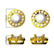 Halo Stud Earrings - 1.25 Carat Luzyy Round Brilliant Pave Frame in 10K/14K gold and platinum with certified lab-grown or natural diamonds