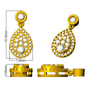 Corey Gold Diamond Drop & Trilogy Earrings - Exquisite Luxury Jewel in 10K/14K gold and platinum with certified lab-grown or natural diamonds