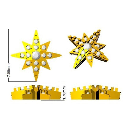 Best 0.10Ct Diamond North Star Stud Earrings in Perfect Gift in 10K/14K gold and platinum with certified lab-grown or natural diamonds