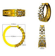 Breathtaking 1.75Ct Diamond Floral Cluster Hoop Earrings in in 10K/14K gold and platinum with certified lab-grown or natural diamonds