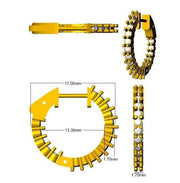 Blue Sapphire Hoop Earrings in Gold or in 10K/14K gold and platinum with certified lab-grown or natural diamonds