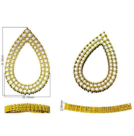 Elegant 4.0Ct Gold Teardrop Diamond Earrings in in 10K/14K gold and platinum with certified lab-grown or natural diamonds