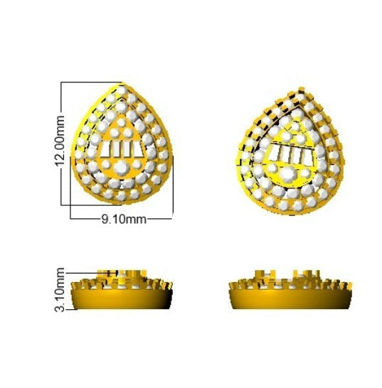 Ruby Gemstone Halo Stud Earrings in 10K/14K gold and platinum with certified lab-grown or natural diamonds
