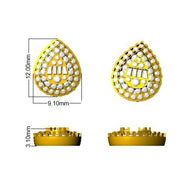 Ruby Gemstone Halo Stud Earrings in 10K/14K gold and platinum with certified lab-grown or natural diamonds