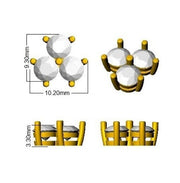 Luzly Luxury 2ct Gold Diamond Shape Earrings for Elegant Style in 10K/14K gold and platinum with certified lab-grown or natural diamonds