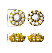 Blue Sapphire Halo Stud Earrings in 10K/14K gold and platinum with certified lab-grown or natural diamonds