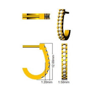 Elegant 1 Ct Round Diamond Hoop Earrings in 10K/14K gold and platinum with certified lab-grown or natural diamonds