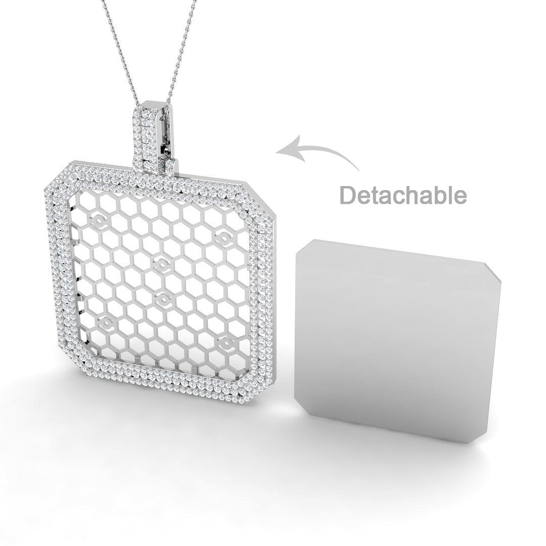 Fancy Diamond Pendant 5ct in 10K/14K gold and platinum with certified lab-grown or natural diamonds