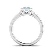 Emerald Cut Aquamarine Halo Ring in Gold & Platinum - Gold & in 10K/14K gold and platinum with certified lab-grown or natural diamonds