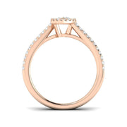 Marquise Cut Diamond Halo Engagement Ring in 10K/14K gold and platinum with certified lab-grown or natural diamonds