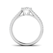 Marquise Cut Diamond Halo Engagement Ring in 10K/14K gold and platinum with certified lab-grown or natural diamonds