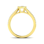Marquise Cut Diamond Halo Engagement Ring in 10K/14K gold and platinum with certified lab-grown or natural diamonds