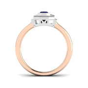Diamond Perth Blue Sapphire Ring in 10K/14K gold and platinum with certified lab-grown or natural diamonds