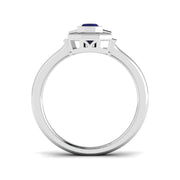 Diamond Perth Blue Sapphire Ring in 10K/14K gold and platinum with certified lab-grown or natural diamonds