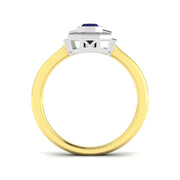 Diamond Perth Blue Sapphire Ring in 10K/14K gold and platinum with certified lab-grown or natural diamonds