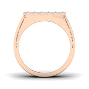 Luxury Diamond Signet Ring in 10K/14K gold and platinum with certified lab-grown or natural diamonds