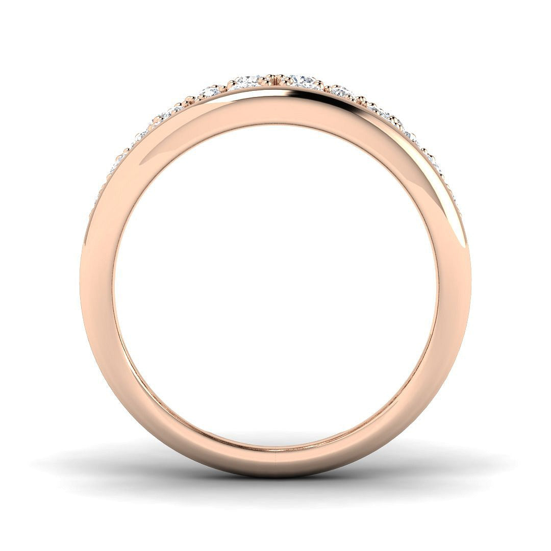 Lab-Grown Round Diamond Fancy Ring in 10K/14K gold and platinum with certified lab-grown or natural diamonds