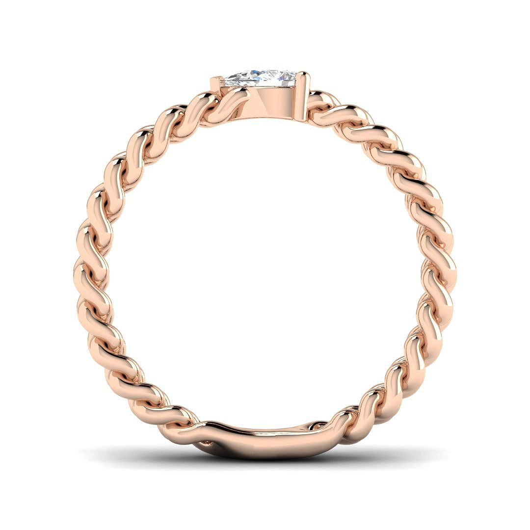 Diamond Chippebham Engagement Ring in 10K/14K gold and platinum with certified lab-grown or natural diamonds