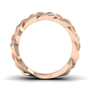 Lab-Grown Diamond Fancy Link Ring in 10K/14K gold and platinum with certified lab-grown or natural diamonds