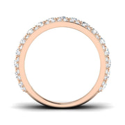 Diamond Half Eternity Ring in 10K/14K gold and platinum with certified lab-grown or natural diamonds
