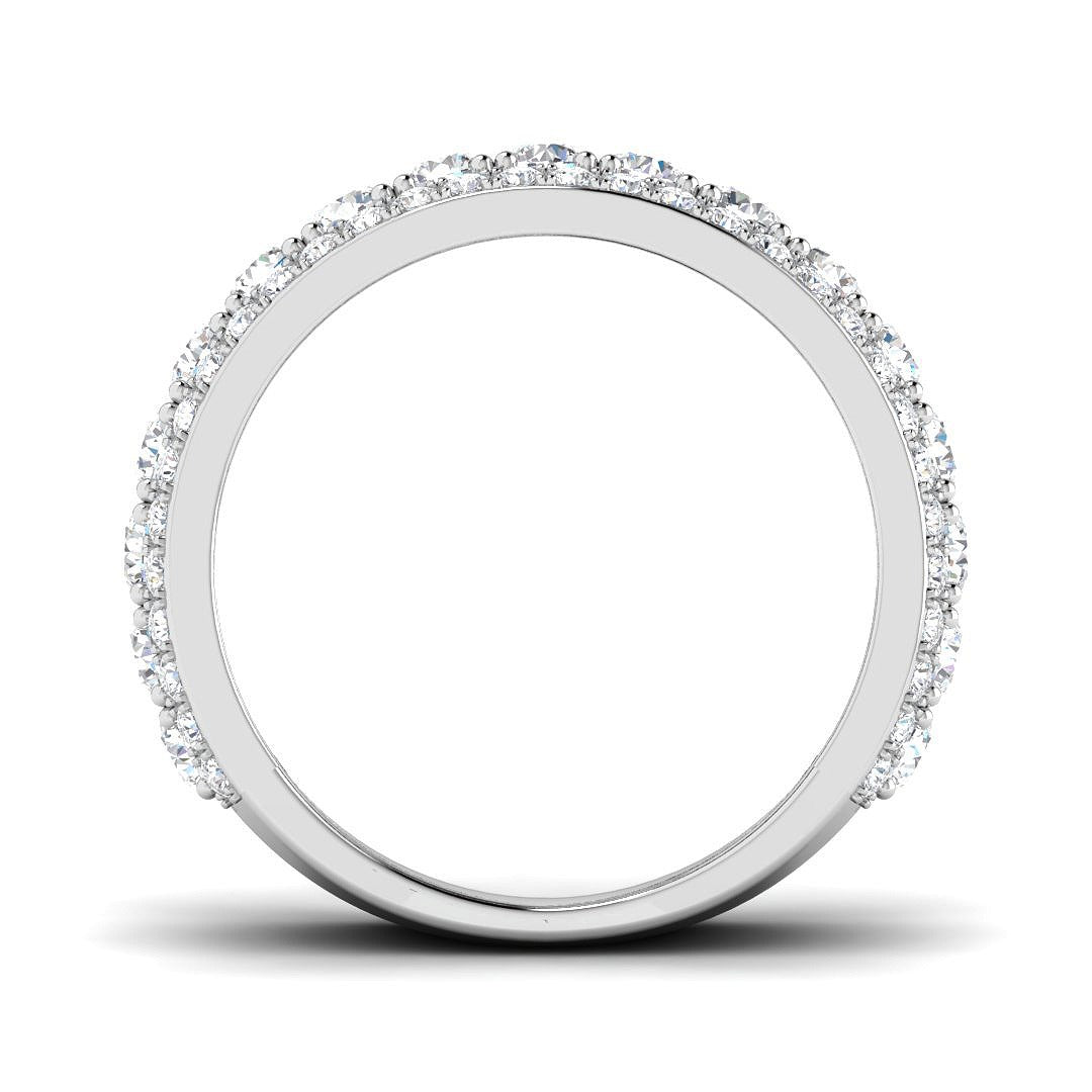 Diamond Half Eternity Ring in 10K/14K gold and platinum with certified lab-grown or natural diamonds