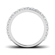 Diamond Half Eternity Ring in 10K/14K gold and platinum with certified lab-grown or natural diamonds