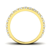 Diamond Half Eternity Ring in 10K/14K gold and platinum with certified lab-grown or natural diamonds