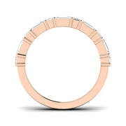 Diamond Half Eternity Ring in 10K/14K gold and platinum with certified lab-grown or natural diamonds