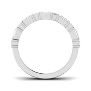 Diamond Half Eternity Ring in 10K/14K gold and platinum with certified lab-grown or natural diamonds