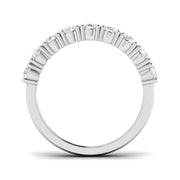 Diamond Half Eternity Ring in 10K/14K gold and platinum with certified lab-grown or natural diamonds