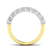 Diamond Half Eternity Ring in 10K/14K gold and platinum with certified lab-grown or natural diamonds