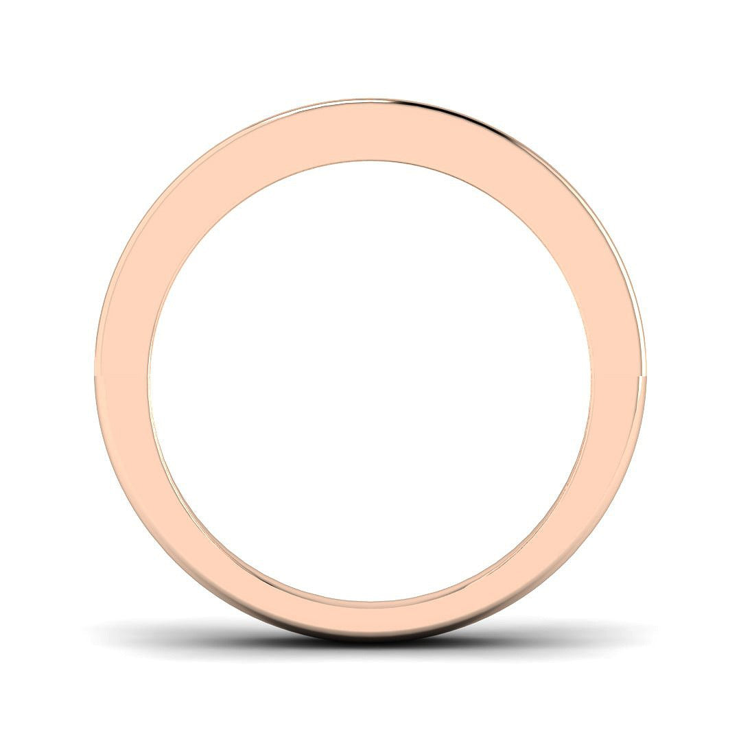Diamond Half Eternity Ring in 10K/14K gold and platinum with certified lab-grown or natural diamonds