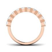 Diamond Half Eternity Ring in 10K/14K gold and platinum with certified lab-grown or natural diamonds