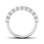 Diamond Half Eternity Ring in 10K/14K gold and platinum with certified lab-grown or natural diamonds