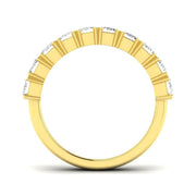 Diamond Half Eternity Ring in 10K/14K gold and platinum with certified lab-grown or natural diamonds